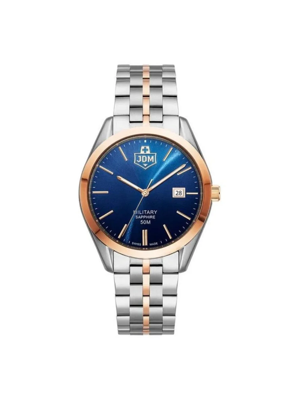 NWT Jdm Military Interlaken Gents Blue Dial Men's Watch
